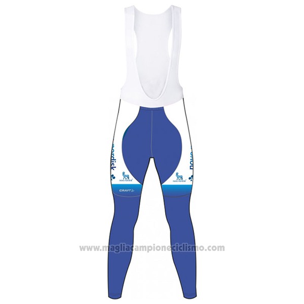 2017 Abbigliamento Ciclismo Novo Nordisk Bianco Manica Lunga e Salopette